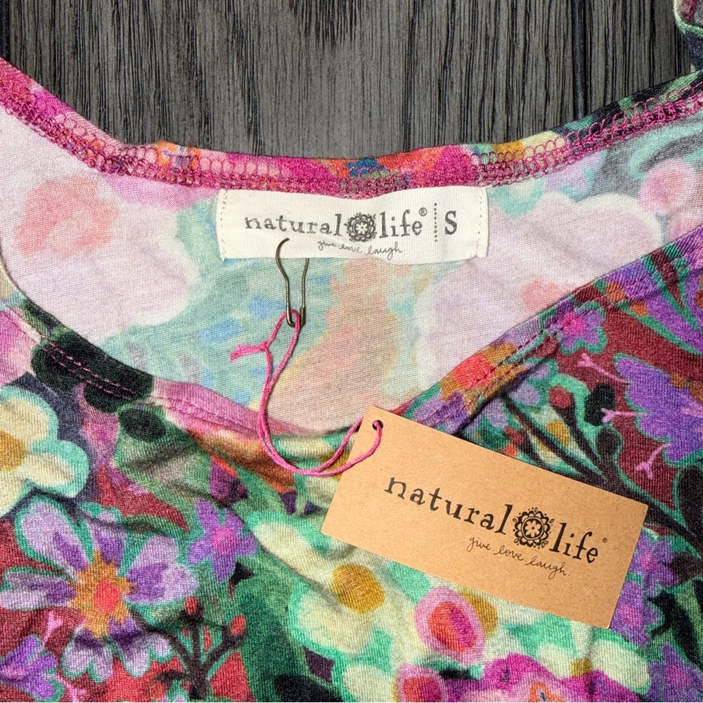 NWT Natural Life Opal Buttersoft Ballet Dress Size Small Floral A-Line Stretch - Picture 6 of 10